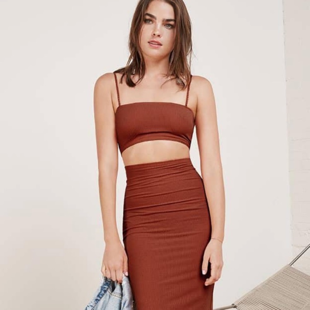 Reformation Moss Two Piece in Sun Baked
